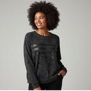 Sundry varsity python pullover sweatshirt size Medium (2) black gray